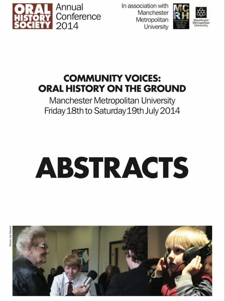 Community Voices conference abstracts cover 2014