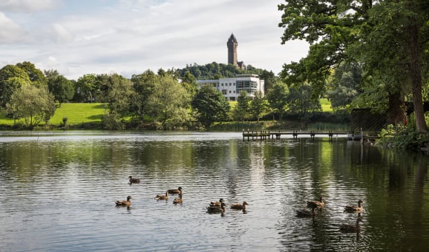 University of Stirling with National Wallace Monument