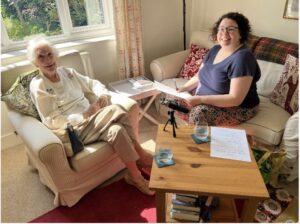 Our volunteer interviewer Michelle recording an oral history with Kempsey resident Jane Jones.