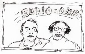 Cartoon image of Alan Butler and Craig Fees