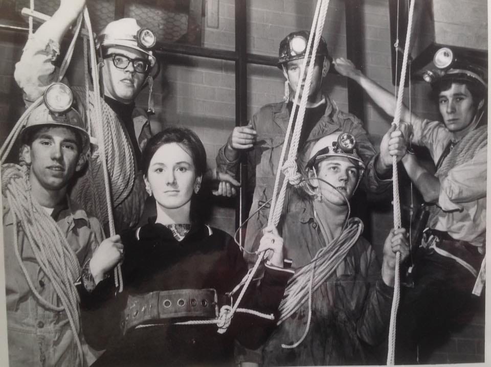 Stephen Kelly (far right) with his YMCA potholing team